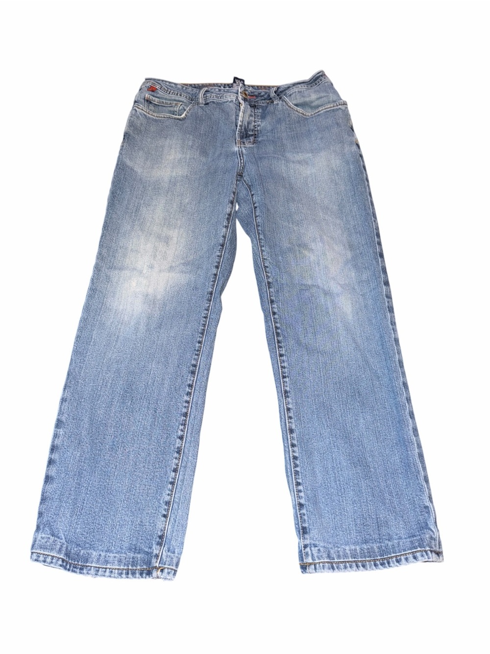 Worn Classic Wide-Leg Men's Jeans in Light Blue